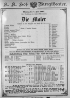 Theaterzettel (Oper und Burgtheater in Wien) 18940604 Seite: 1