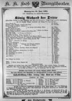Theaterzettel (Oper und Burgtheater in Wien) 18940610 Seite: 1