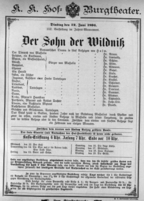 Theaterzettel (Oper und Burgtheater in Wien) 18940612 Seite: 1