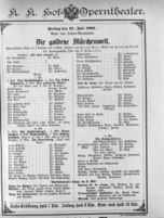 Theaterzettel (Oper und Burgtheater in Wien) 18940727 Seite: 1