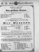 Theaterzettel (Oper und Burgtheater in Wien) 18940803 Seite: 1