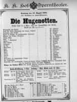 Theaterzettel (Oper und Burgtheater in Wien) 18940819 Seite: 1