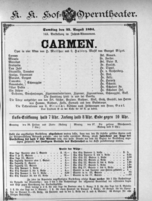 Theaterzettel (Oper und Burgtheater in Wien) 18940825 Seite: 1