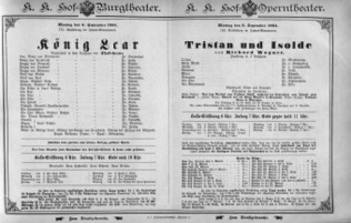Theaterzettel (Oper und Burgtheater in Wien) 18940903 Seite: 1