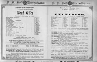 Theaterzettel (Oper und Burgtheater in Wien) 18940906 Seite: 1