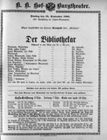 Theaterzettel (Oper und Burgtheater in Wien) 18940918 Seite: 1