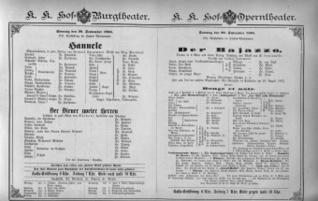 Theaterzettel (Oper und Burgtheater in Wien) 18940930 Seite: 1