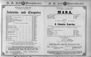 Theaterzettel (Oper und Burgtheater in Wien) 18941011 Seite: 1