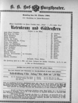 Theaterzettel (Oper und Burgtheater in Wien) 18941013 Seite: 1