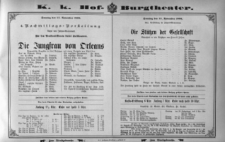 Theaterzettel (Oper und Burgtheater in Wien) 18941111 Seite: 2