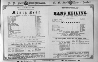 Theaterzettel (Oper und Burgtheater in Wien) 18941112 Seite: 1