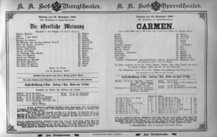 Theaterzettel (Oper und Burgtheater in Wien) 18941113 Seite: 1