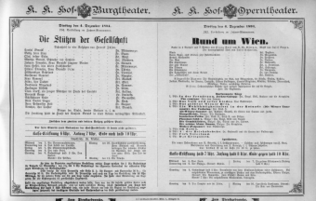 Theaterzettel (Oper und Burgtheater in Wien) 18941204 Seite: 1