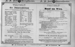Theaterzettel (Oper und Burgtheater in Wien) 18941214 Seite: 1