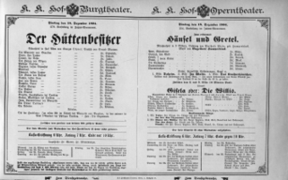 Theaterzettel (Oper und Burgtheater in Wien) 18941218 Seite: 1