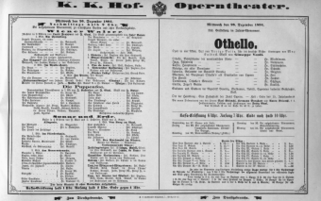 Theaterzettel (Oper und Burgtheater in Wien) 18941226 Seite: 1