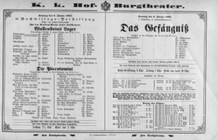Theaterzettel (Oper und Burgtheater in Wien) 18950106 Seite: 2