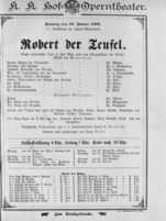 Theaterzettel (Oper und Burgtheater in Wien) 18950113 Seite: 1