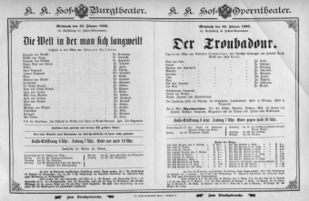 Theaterzettel (Oper und Burgtheater in Wien) 18950116 Seite: 1