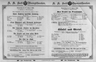 Theaterzettel (Oper und Burgtheater in Wien) 18950117 Seite: 1