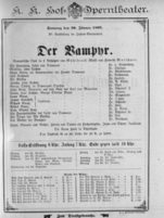 Theaterzettel (Oper und Burgtheater in Wien) 18950120 Seite: 1