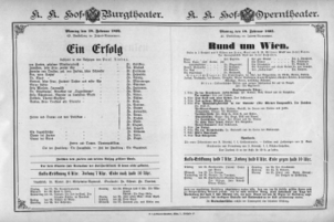 Theaterzettel (Oper und Burgtheater in Wien) 18950218 Seite: 1