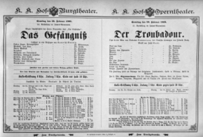 Theaterzettel (Oper und Burgtheater in Wien) 18950223 Seite: 1