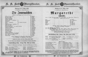 Theaterzettel (Oper und Burgtheater in Wien) 18950317 Seite: 1