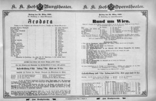 Theaterzettel (Oper und Burgtheater in Wien) 18950322 Seite: 1