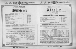 Theaterzettel (Oper und Burgtheater in Wien) 18950326 Seite: 1