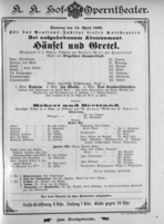 Theaterzettel (Oper und Burgtheater in Wien) 18950414 Seite: 1