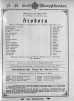 Theaterzettel (Oper und Burgtheater in Wien) 18950415 Seite: 1