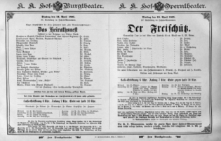 Theaterzettel (Oper und Burgtheater in Wien) 18950416 Seite: 2