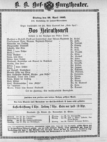 Theaterzettel (Oper und Burgtheater in Wien) 18950423 Seite: 1