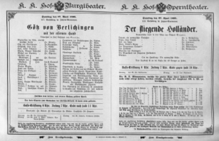 Theaterzettel (Oper und Burgtheater in Wien) 18950427 Seite: 2
