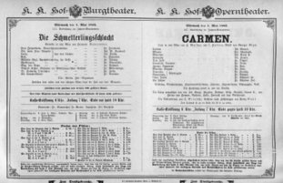 Theaterzettel (Oper und Burgtheater in Wien) 18950501 Seite: 1