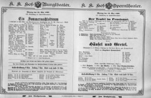 Theaterzettel (Oper und Burgtheater in Wien) 18950513 Seite: 1