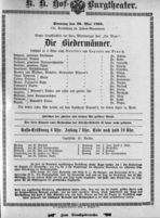 Theaterzettel (Oper und Burgtheater in Wien) 18950526 Seite: 1