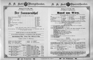 Theaterzettel (Oper und Burgtheater in Wien) 18950528 Seite: 1