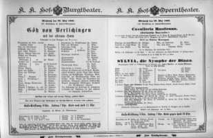 Theaterzettel (Oper und Burgtheater in Wien) 18950529 Seite: 1