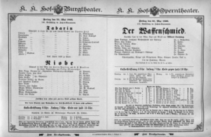 Theaterzettel (Oper und Burgtheater in Wien) 18950531 Seite: 1