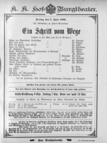 Theaterzettel (Oper und Burgtheater in Wien) 18950607 Seite: 1