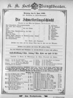 Theaterzettel (Oper und Burgtheater in Wien) 18950609 Seite: 1