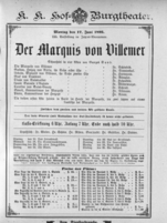 Theaterzettel (Oper und Burgtheater in Wien) 18950617 Seite: 1