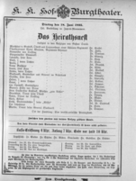Theaterzettel (Oper und Burgtheater in Wien) 18950618 Seite: 1