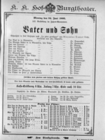 Theaterzettel (Oper und Burgtheater in Wien) 18950624 Seite: 1