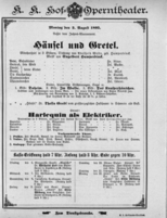 Theaterzettel (Oper und Burgtheater in Wien) 18950805 Seite: 1