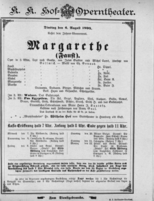 Theaterzettel (Oper und Burgtheater in Wien) 18950806 Seite: 1