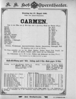 Theaterzettel (Oper und Burgtheater in Wien) 18950817 Seite: 1