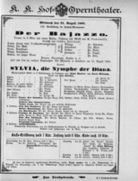 Theaterzettel (Oper und Burgtheater in Wien) 18950821 Seite: 1